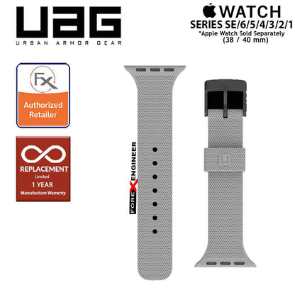 UAG [U] Dot Silicone Strap for Apple Watch Series 7 - SE - 6 - 5 - 4 - 3 - 2 - 1 ( 41mm - 40mm - 38mm ) - Grey (Barcode: 812451036251 )