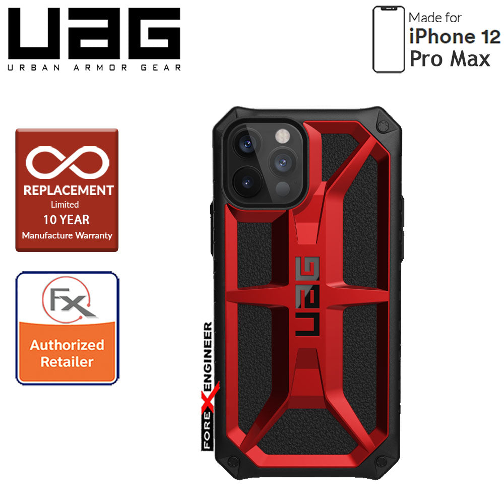 UAG Monarch for iPhone 12 Pro Max 5G 6.7 " - Rugged Military Drop Tested - ( Crimson ) ( Barcode : 812451036169 )
