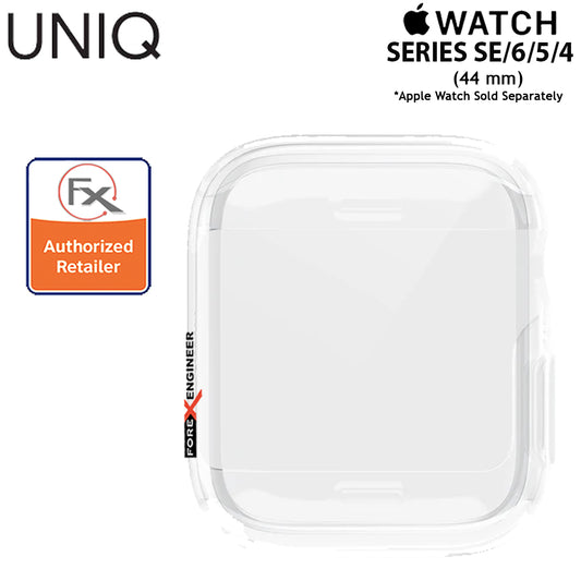 UNIQ Garde Protective Case for Apple Watch for Series SE - 6 - 5 - 4 ( 44mm) - Slim hybrid proctective case with screen protector - Clear  ( Barcode : 8886463669594 )