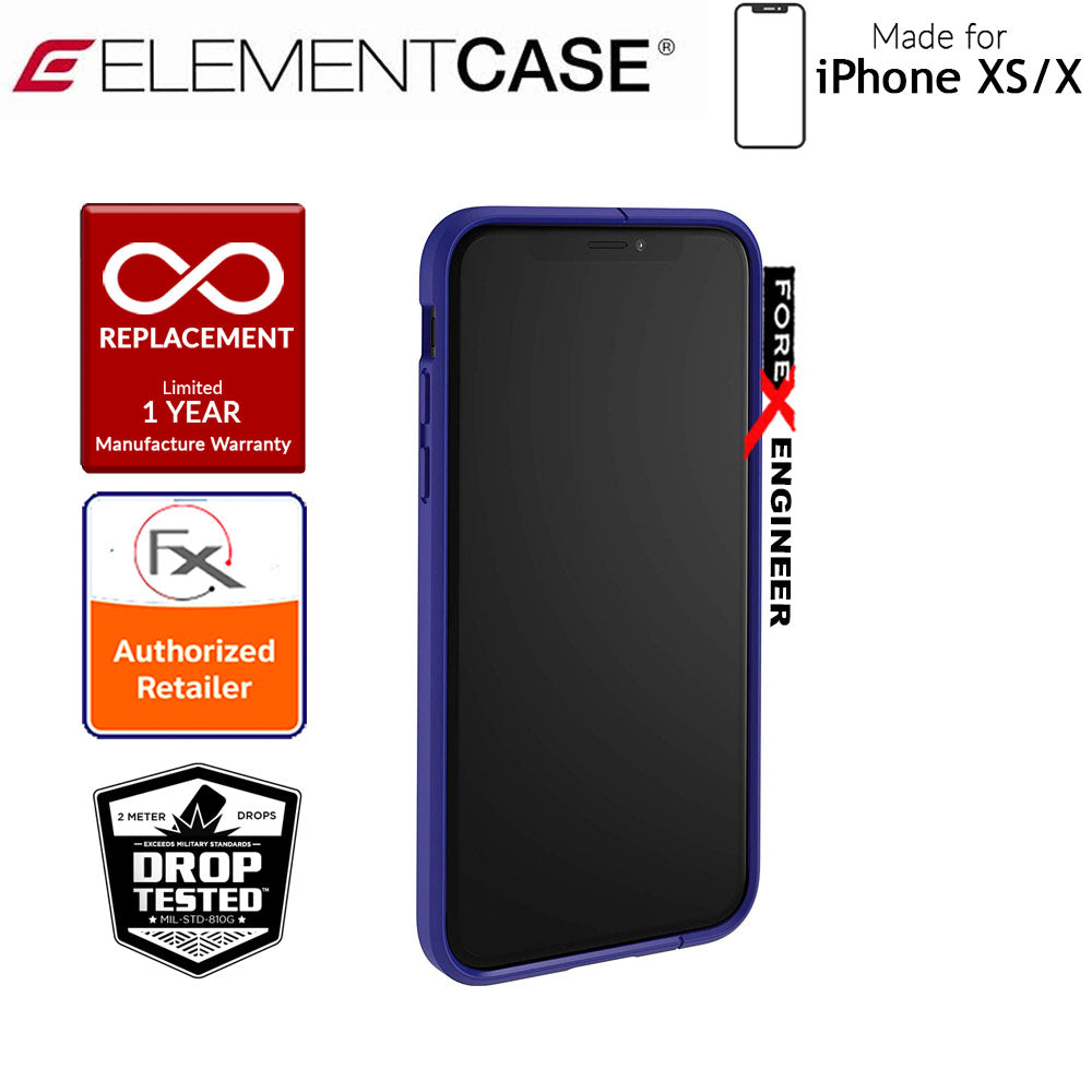 Element Case Illusion for iPhone Xs - X - Military Spec Drop Protection - Blue