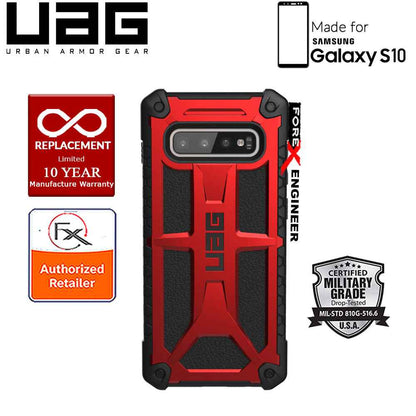 UAG Monarch for Samsung Galaxy S10 - Rugged Military Drop Tested - Crimson - Forexengineer-malaysia