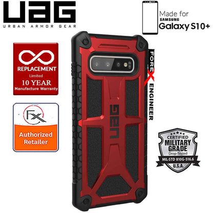 UAG Monarch for Samsung Galaxy S10+ - S10 Plus - Rugged Military Drop Tested - Crimson - Forexengineer-malaysia