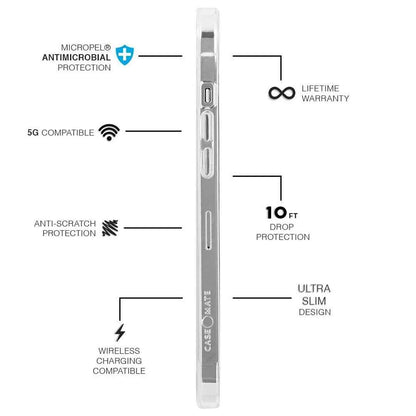 Case-Mate Soap Bubble for iPhone 13 Pro Max 6.7" 5G with Antimicrobial  - Iridescent (Barcode: 840171705980 )