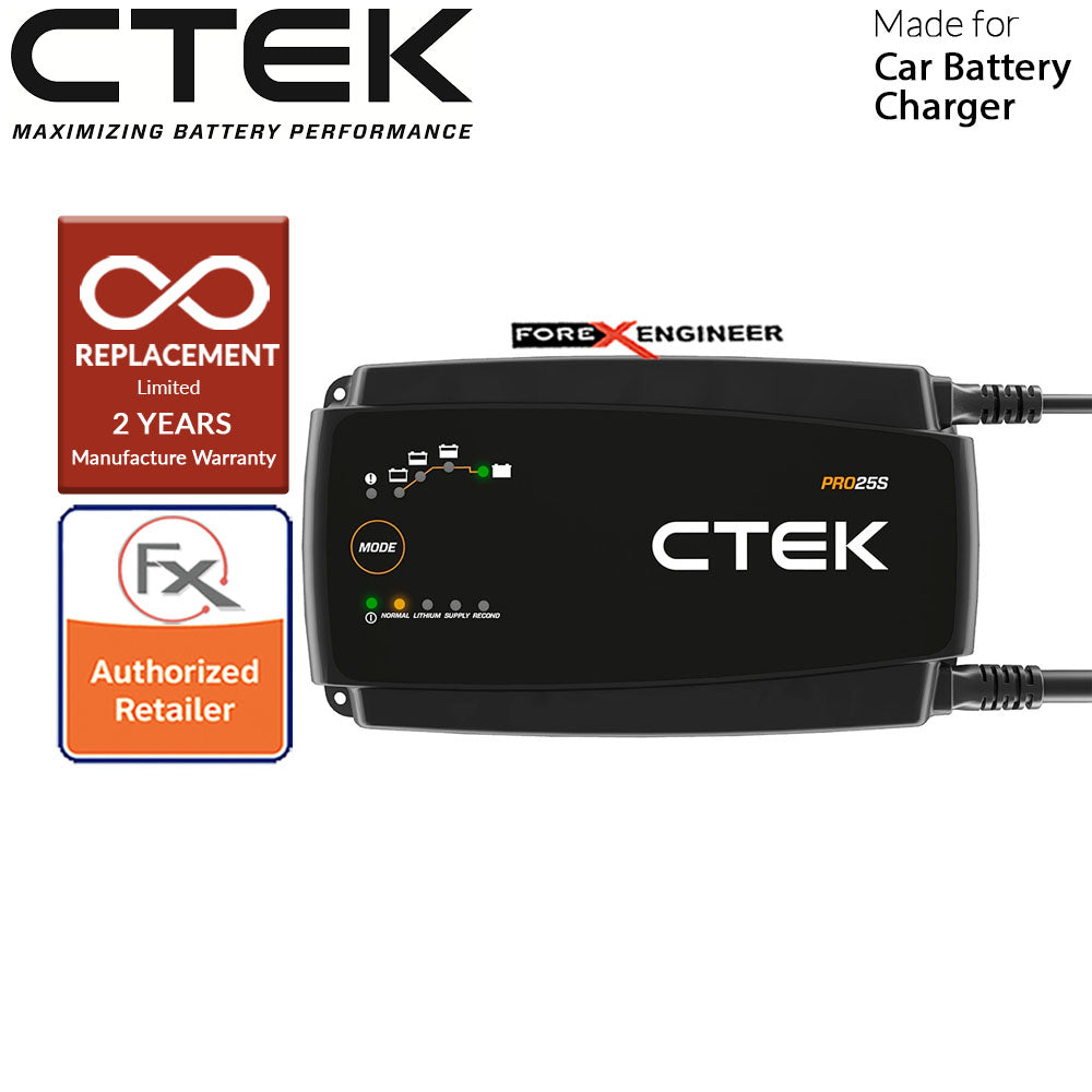 CTEK - PRO 25S Battery Charger and Power Supply 25A with 2 Years Warranty