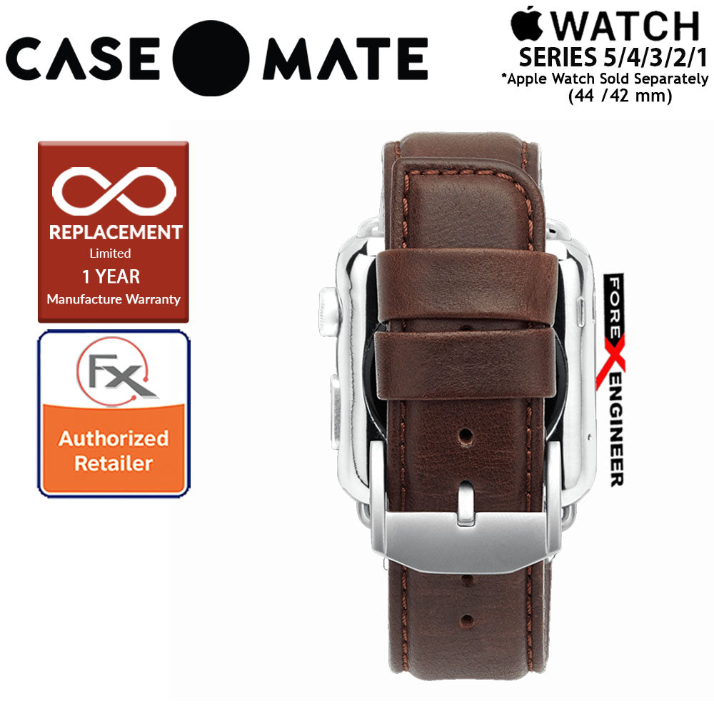 Case Mate Signature Leather Band for Apple Watch  Series 7 - SE - 6 - 5 - 4 - 3 - 2 - 1 ( 45mm - 42mm - 44mm ) - Tobacco Color ( Barcode : 846127171083 )