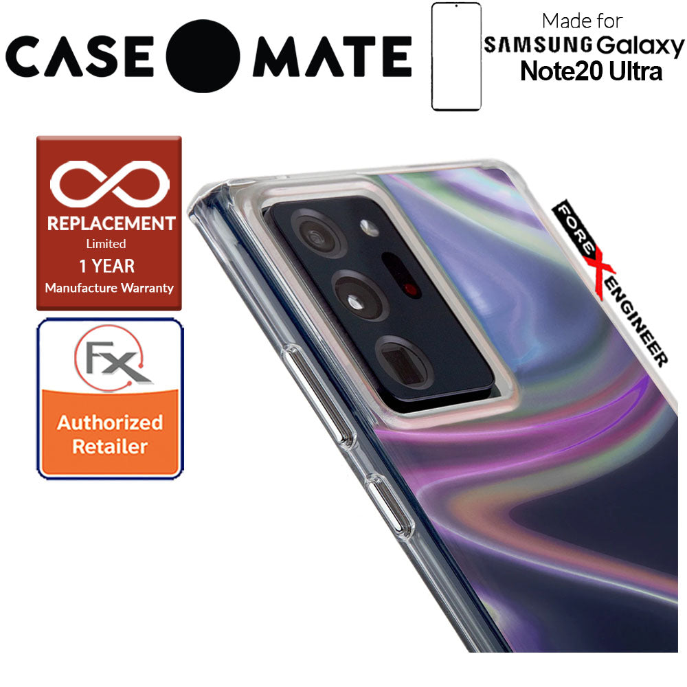 Case Mate Soap Bubble for Samsung Galaxy Note 20 Ultra 5G 2020 - with Micropel antimicrobial protection - Iridescent  Color ( Barcode : 846127195263 )