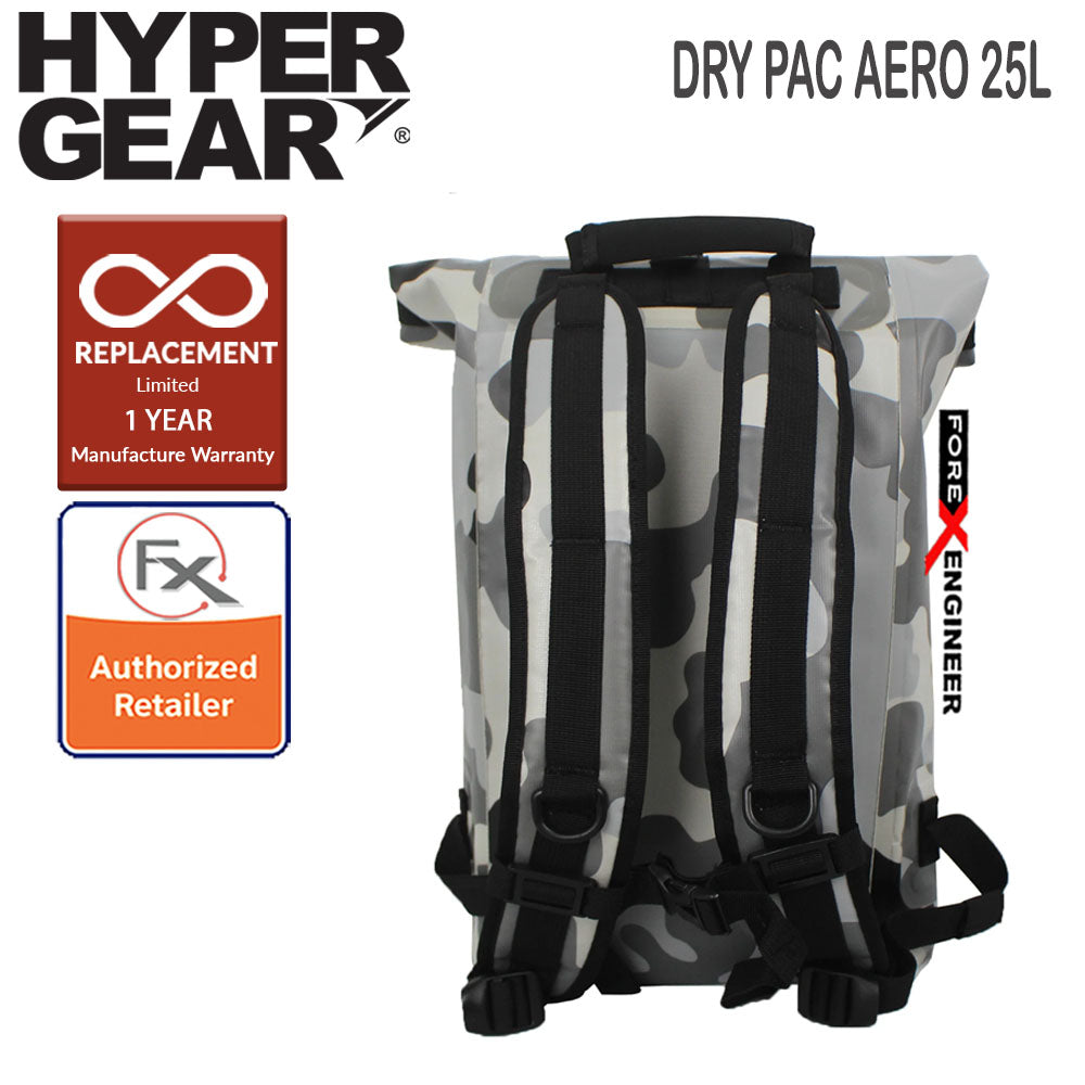 Hypergear Dry Pac  Aero 25L - Heavy-duty Design and IPX6 Waterproof Specification - Camo Grey Alpha Color ( Bundle with Fast Slot E) ( Barcode : 302113+306051 )