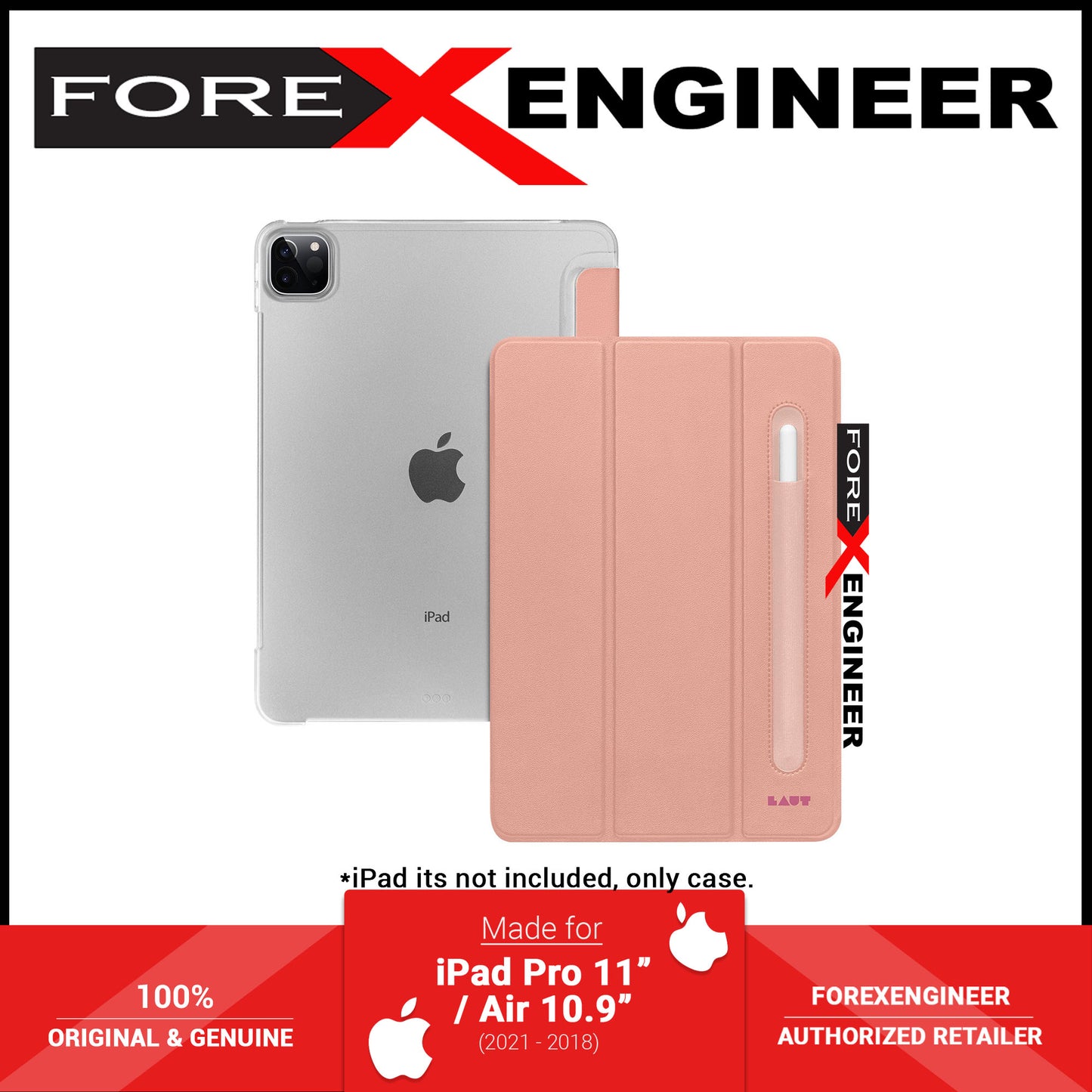 Laut Huex Folio Case for iPad Pro 11" ( 2022 - 2018 ) - iPad Air 10.9" 5th Gen ( 2022 ) - Rose (Barcode: 4895206923163 )