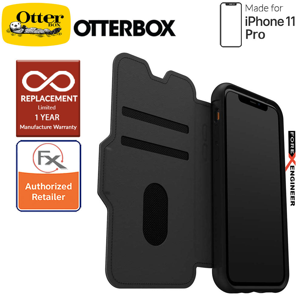 Otterbox Strada for iPhone 11 Pro - Leather Folio Case - Shadow Black Color