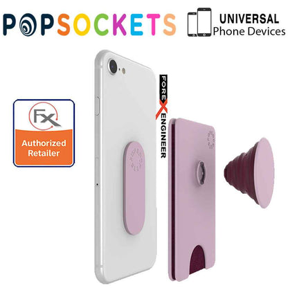 PopSockets PopWallet+ - PopWallet Plus - hold up to 3 credit cards or 6 business cards - Blush Pink Color ( Barcode : 842978158082 )