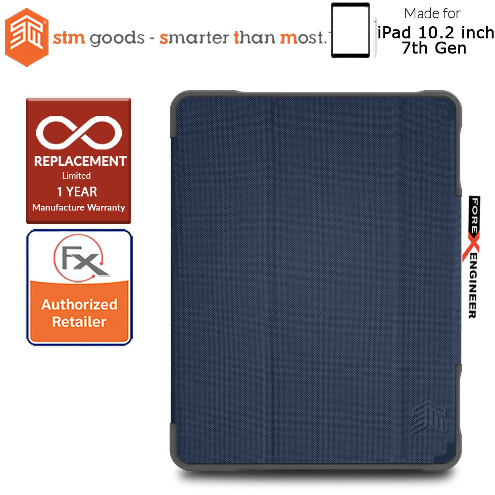 STM Dux Plus Duo for iPad 10.2 inch ( iPad 7th - 8th - 9th Gen ) ( 2019 - 2021 ) - Midnight Blue (Barcode: 765951764943 )