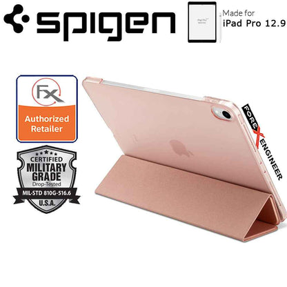 Spigen Smart Fold 2 Case for iPad Pro 12.9" 3rd Gen - Rose Gold Color