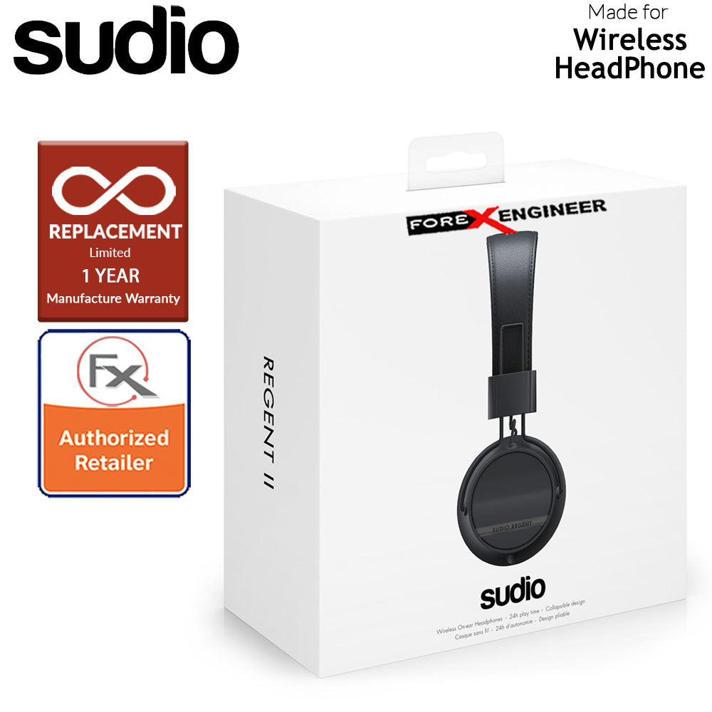 Sudio Regent 2 - Regent II Wirelss Headphone with Passive-Noise Isolation ( Black ) ( Barcode : 7350071388808 )