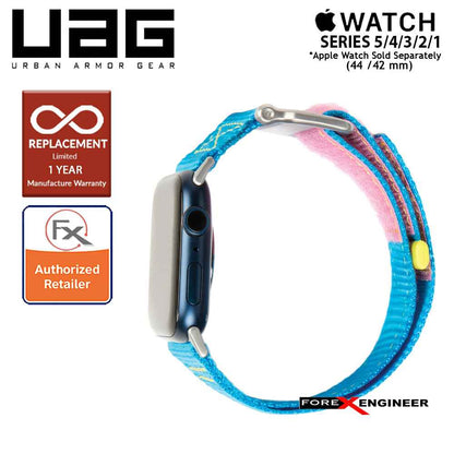 UAG Active Strap for Apple Watch Series 7 - SE - 6 - 5 - 4 - 3 - 2 - 1 ( 45mm - 42mm - 44mm ) - Blue Pink (Barcode : 812451039801 )
