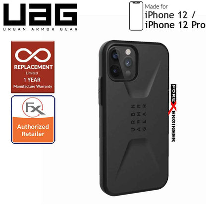 UAG Civilian for iPhone  12  - 12 Pro  5G 6.1" - Black ( Barcode : 812451036077 )
