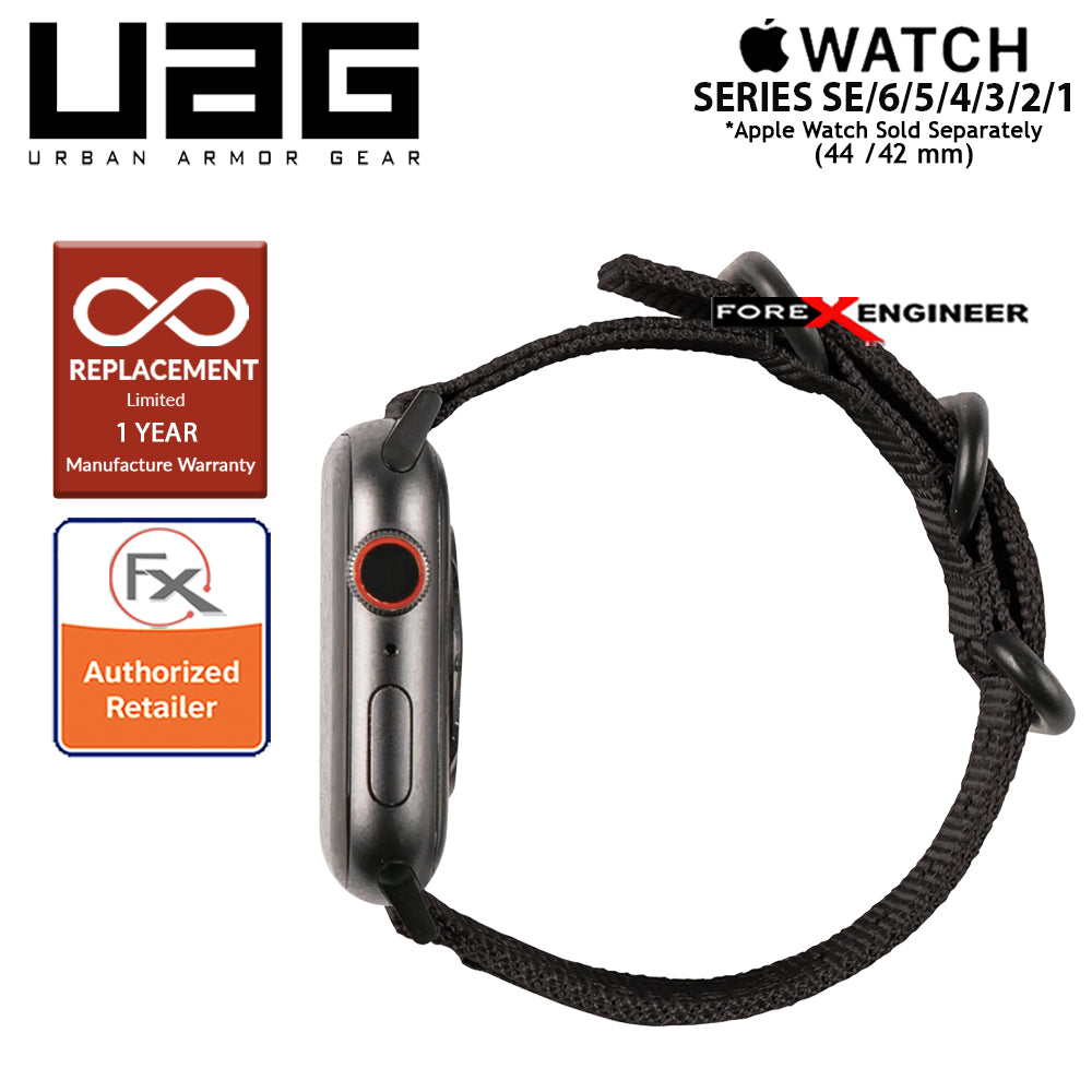 UAG Nato Strap for Apple Watch Series 7 - SE - 6 - 5 - 4 - 3 - 2 - 1 ( 45mm - 42mm - 44mm ) - Black Colour (Barcode: 812451038170 )