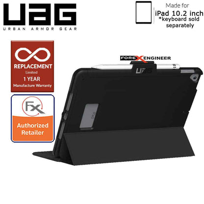 UAG Scout Series for 10.2 inch ( 7th - 8th - 9th Gen ) ( 2019 - 2021 ) - Compatible with Smart Keyboard Folio - Black Color ( Barcode: 812451035254 )