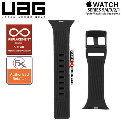 UAG Scout Strap for Apple Watch Series 7 - SE - 6 - 5 - 4 - 3 - 2 - 1 ( 45mm - 42mm - 44mm ) - Stainless steel hardware - Black ( Barcode : 812451034349 )