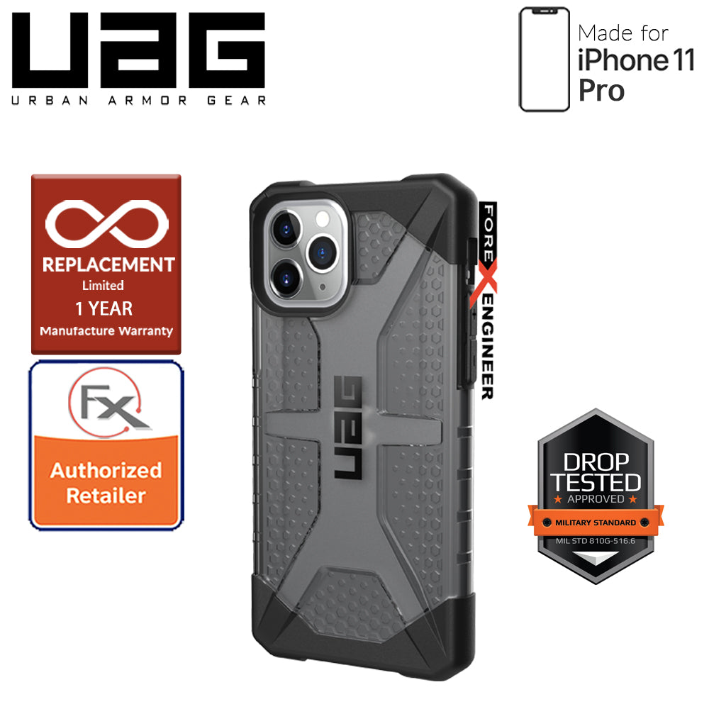 [RACKV2_CLEARANCE] UAG Plasma for iPhone 11 Pro - Feather Light Rugged & Military Drop Tested - Ash