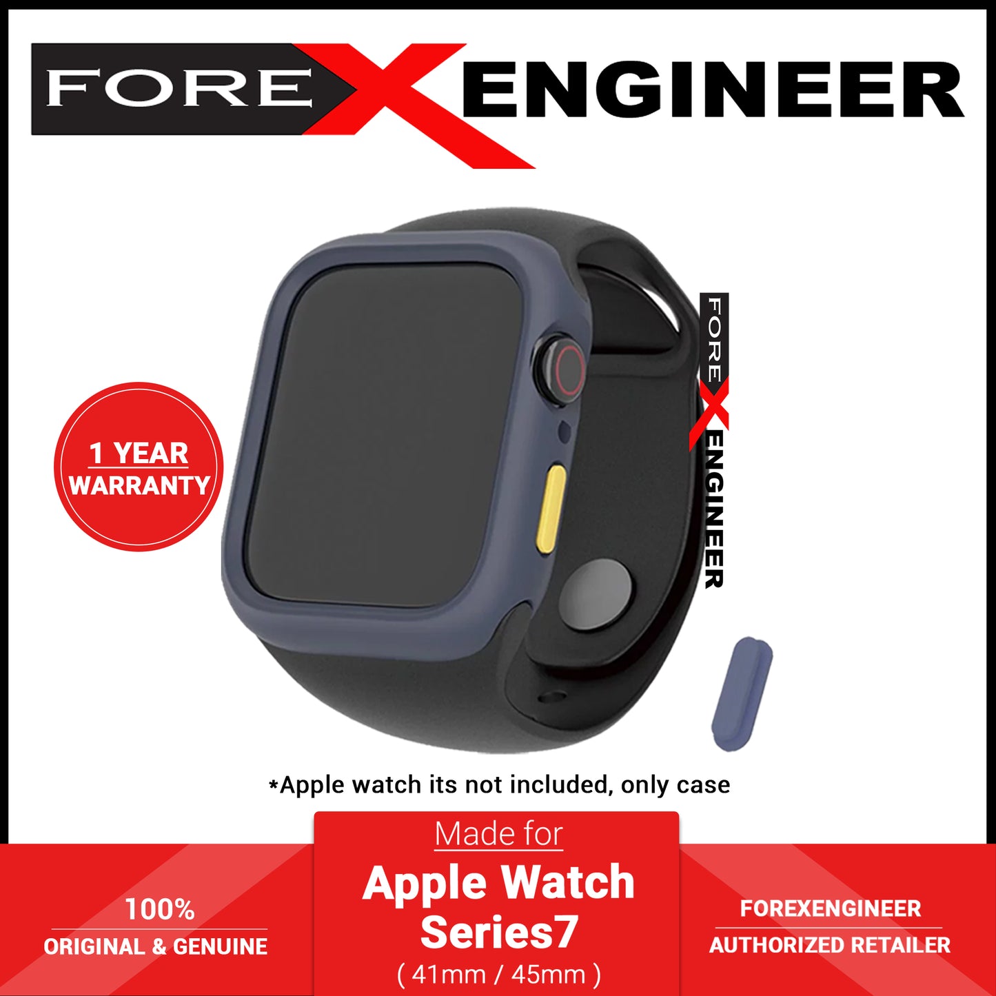 Hoda Rough Case for Apple Watch Series 7 ( 45mm ) - Blue (Barcode: 4711103543566 )