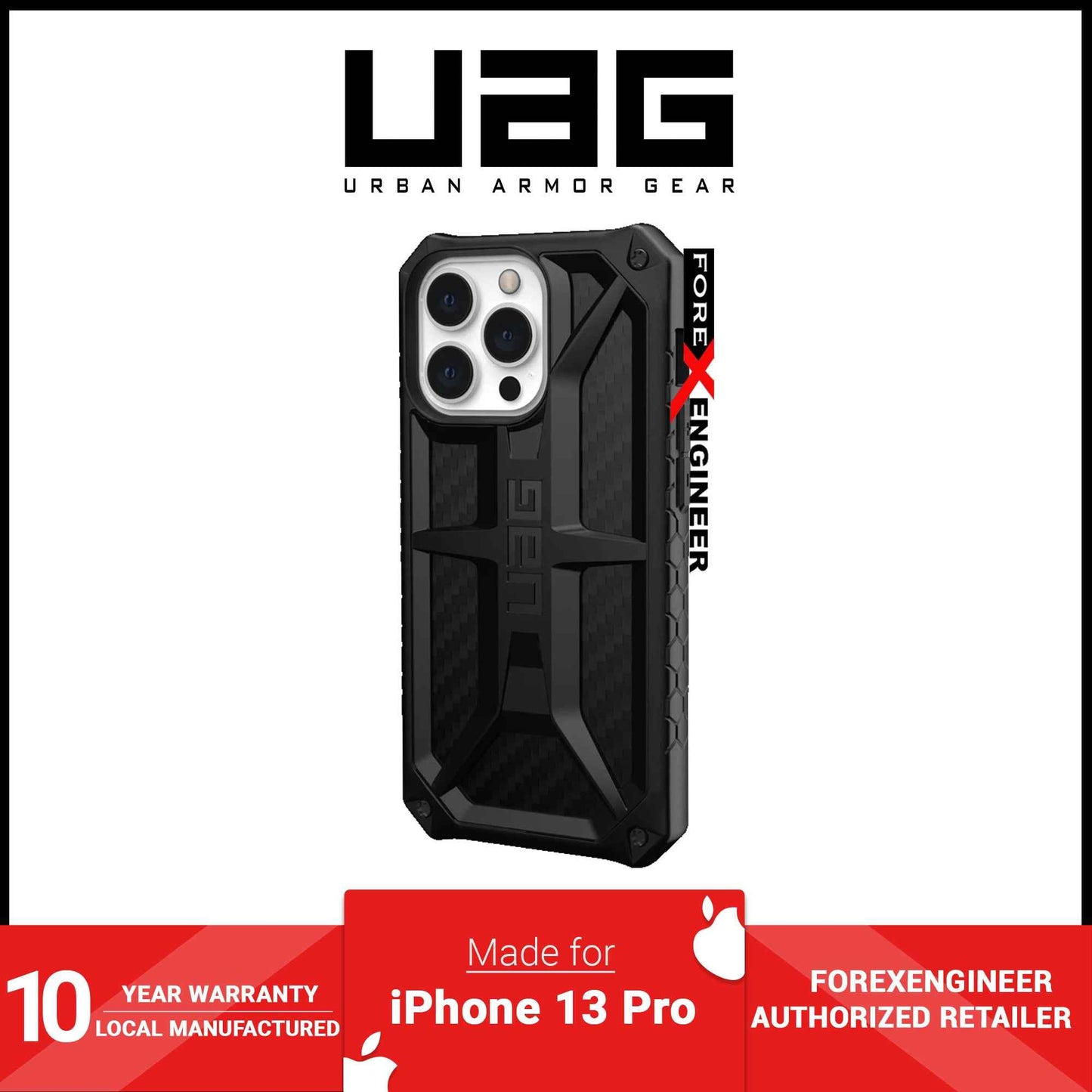 UAG Monarch for iPhone 13 Pro 5G 6.1" - Carbon Fibre  (Barcode: 810070362911)