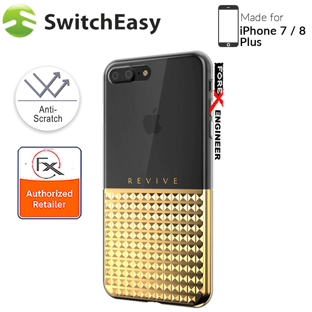 SwitchEasy Revive for iPhone 7 - 8 Plus - Luxe Diamond Cut Design - Gold