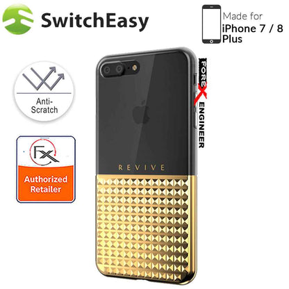 SwitchEasy Revive for iPhone 7 - 8 Plus - Luxe Diamond Cut Design - Gold - Forexengineer-malaysia