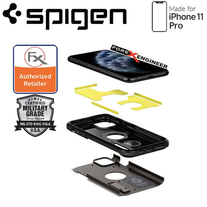 Spigen Tough Armor for iPhone 11 Pro (Gunmetal) - Forexengineer-malaysia