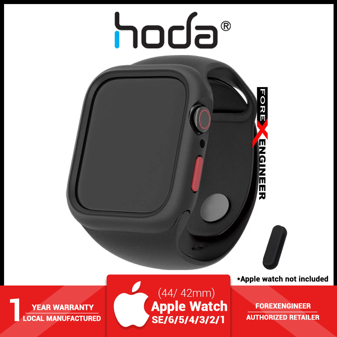 [RACKV2_CLEARANCE] Hoda Rough Case for Apple Watch Series 7 - SE - 6 - 5 - 4 - 3 - 2 - 1 ( 45mm - 42mm - 44mm ) - Black (Barcode : 4713381517550 )