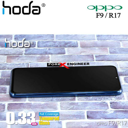 [RACKV2_CLEARANCE] Hoda OPPO F9 - R17 Screen Protector - Full Coverage Tempered Glass - Black - Forexengineer-malaysia