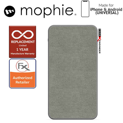 Mophie Powerstation 10,000mAh Power Bank for Smartphones, Tablets & USB Devices (Fabric Design) - Gray - Forexengineer-malaysia