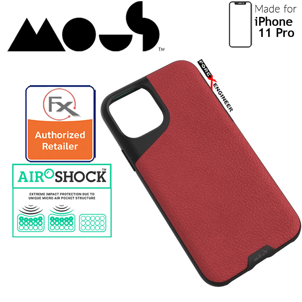 Mous Contour Colour for iPhone 11 Pro (Red Leather)