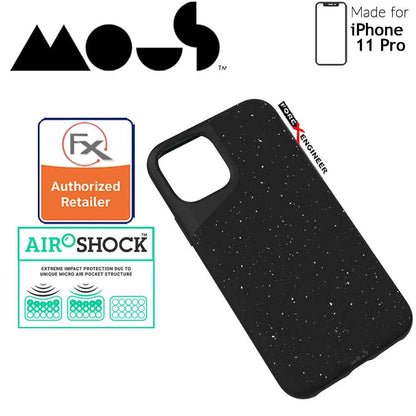 [RACKV2_CLEARANCE] Mous Contour Colour for iPhone 11 Pro (Speckled Black Leather) - Forexengineer-malaysia