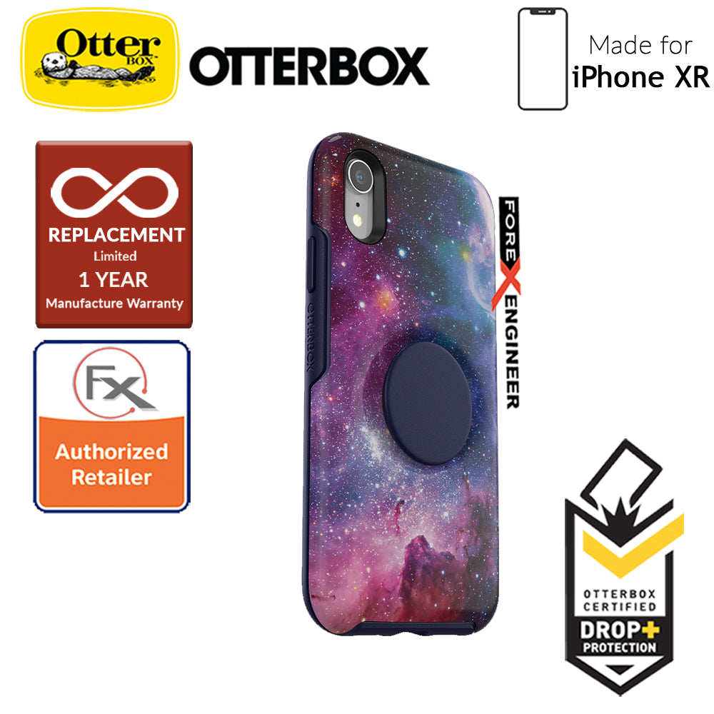 OTTER + POP Symmetry for iPhone XR - Slim Protective Case with PopSockets -  Blue Nebula