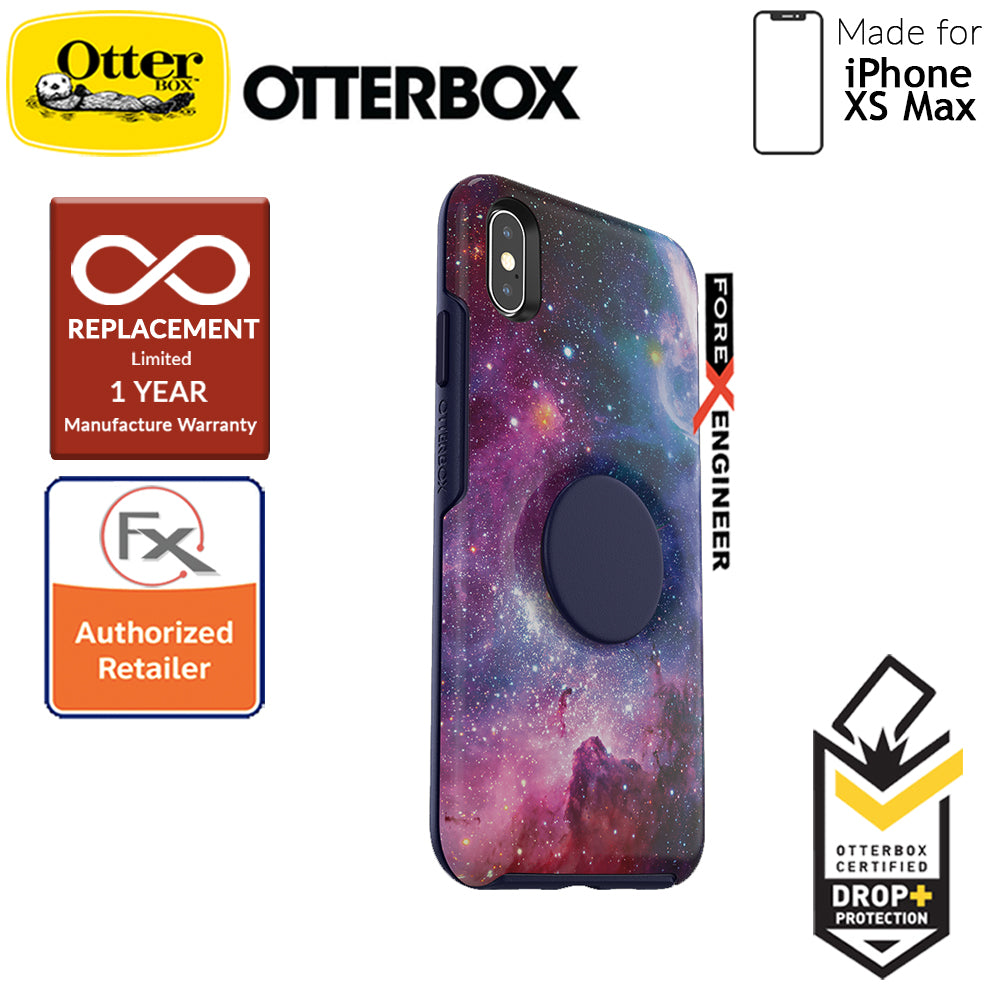 [RACKV2_CLEARANCE] OTTER + POP Symmetry for iPhone Xs Max - Slim Protective Case with PopSockets -  Blue Nebula