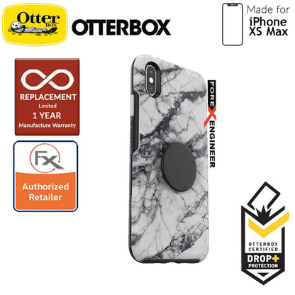 OTTER + POP Symmetry for iPhone Xs Max - Slim Protective Case with PopSockets -  White Marble - Forexengineer-malaysia