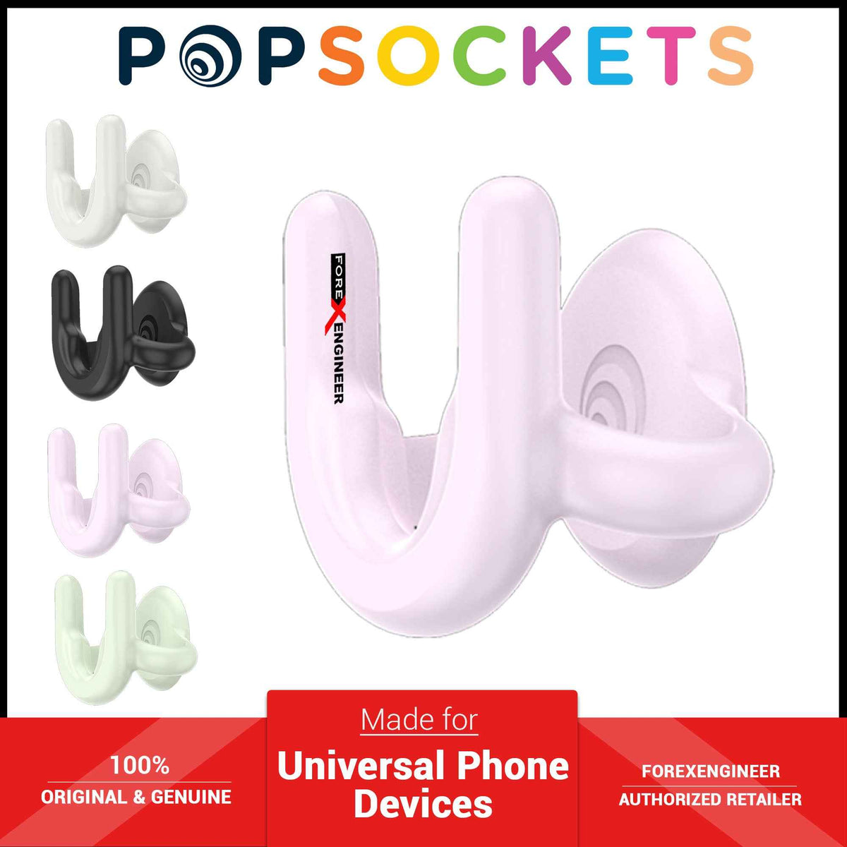Two Popsocket PopSockets PopMount 2 Multi Surface- White ( Barcode : 842978172279 ...