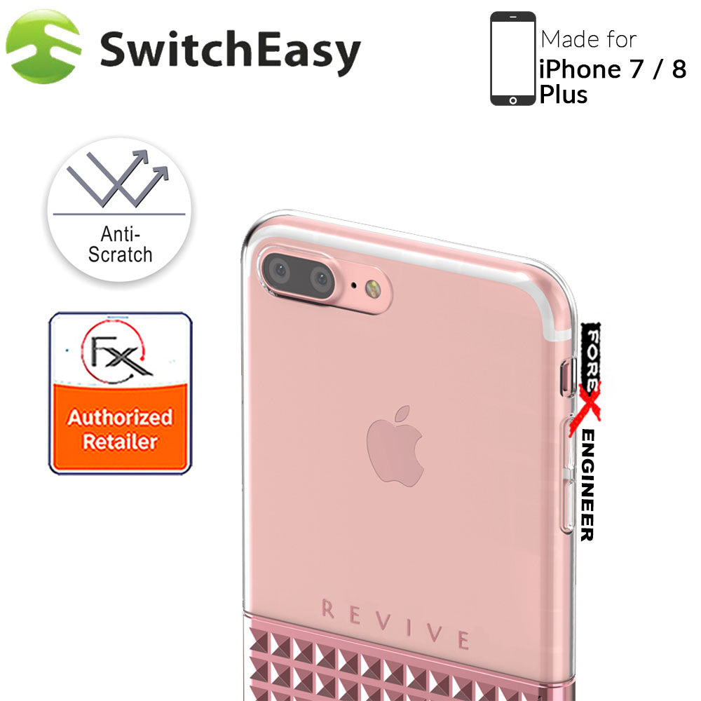 SwitchEasy Revive for iPhone 7 - 8 Plus - Luxe Diamond Cut Design - Rose Gold