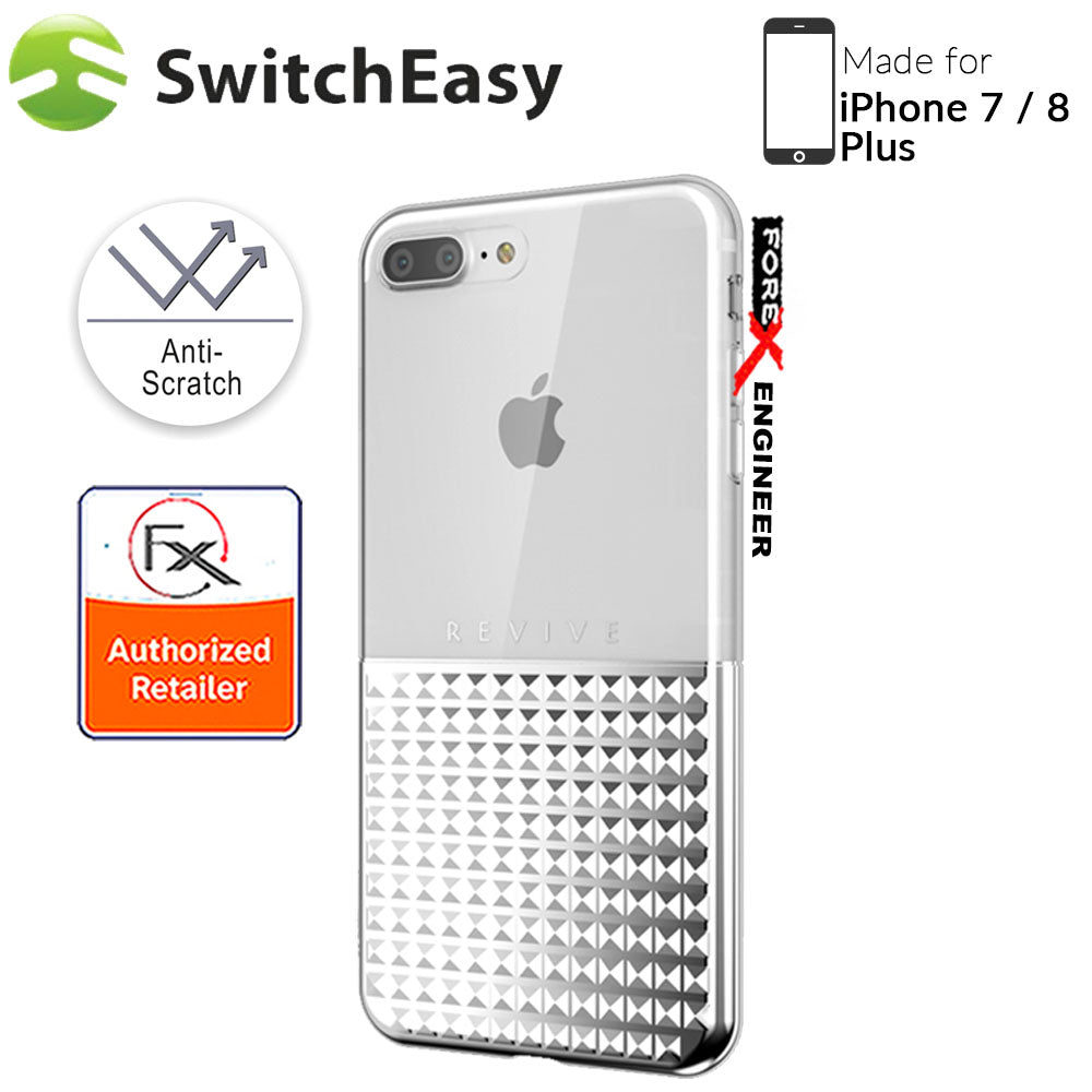 SwitchEasy Revive for iPhone 7 - 8 Plus - Luxe Diamond Cut Design - Space Grey