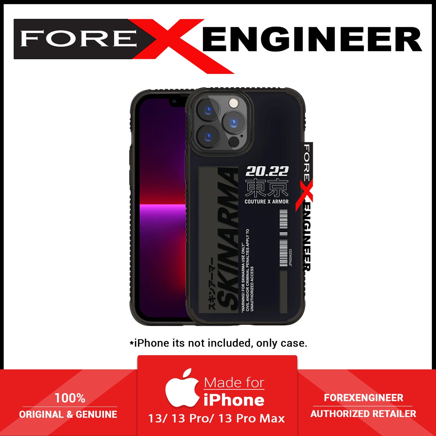 SKINARMA Garusu Case for iPhone 13 Pro 6.1 inch 5G - Black (Barcode: 6972926573996 )