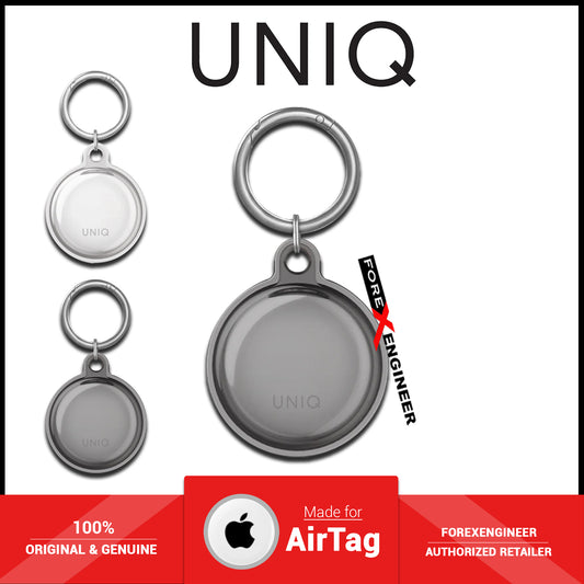 [RACKV2_CLEARANCE] UNIQ Glase Case for AirTag - Clear Protective Case in True Clarity - Smoke (Barcode: 8886463677452 )