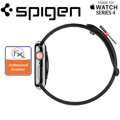 Spigen Air Fit Silicone Band for Apple Watch Series 4 - 5 - 6 - SE -  44mm - Silicone Strap Apple Watch - Black - Forexengineer-malaysia