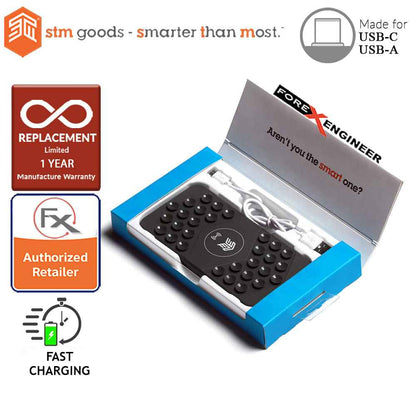 STM Wireless Powerbank 10,000mAh - Build-in Suction Cup to attach the PowerBank to your device for portability (wireless charging station) - Forexengineer-malaysia