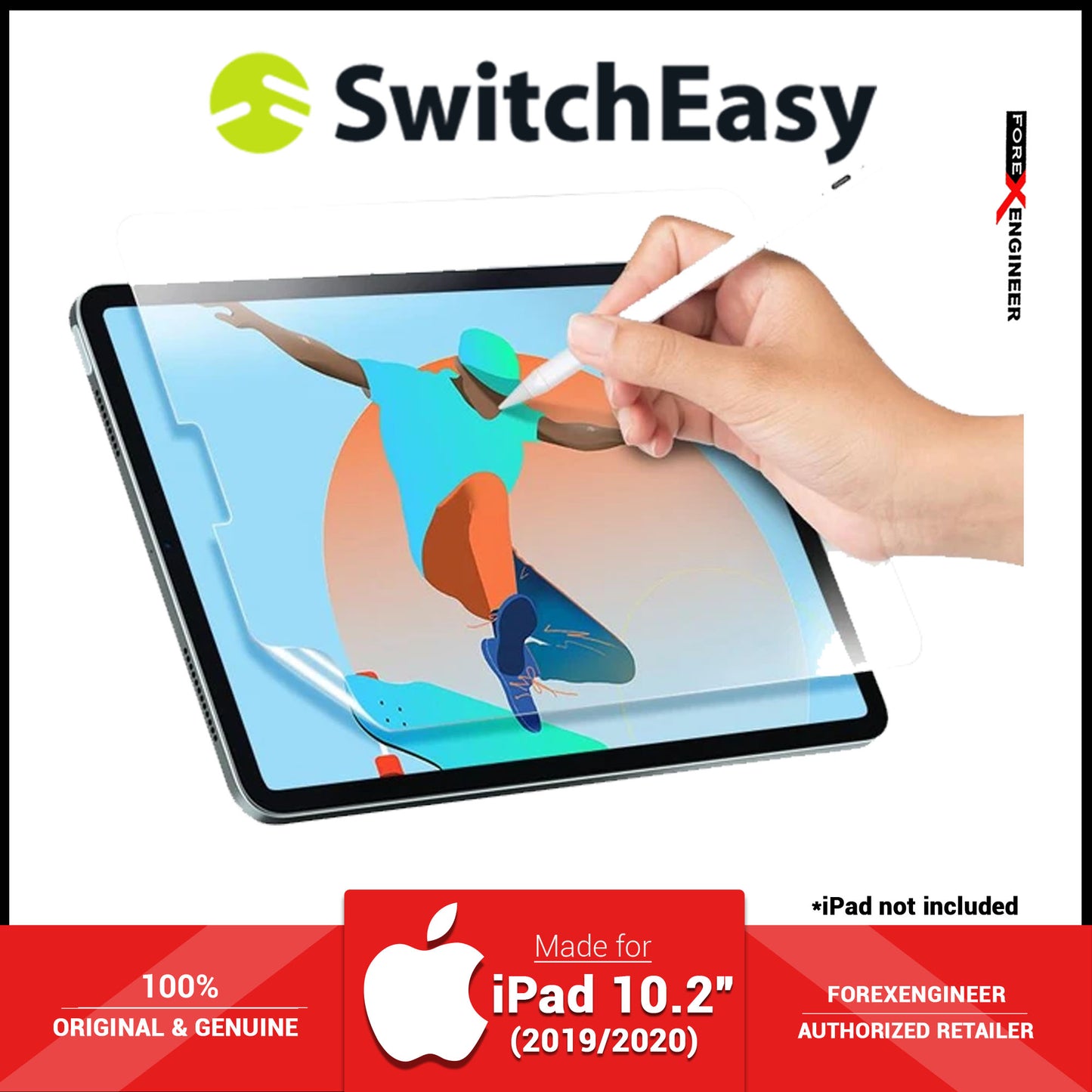 Switcheasy Paperlike for iPad 10.2 inch - 10.2" ( 2019 - 2021 ) 7th - 8th - 9th Gen Screen Protector ( Barcode : 4897094564527 )