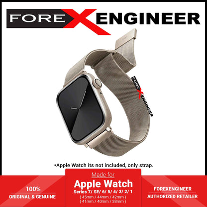 UNIQ Dante for Apple Watch Series 7 - SE - 6 - 5 - 4 - 3 - 2 - 1 ( 41mm - 40mm - 38mm ) - Starlight