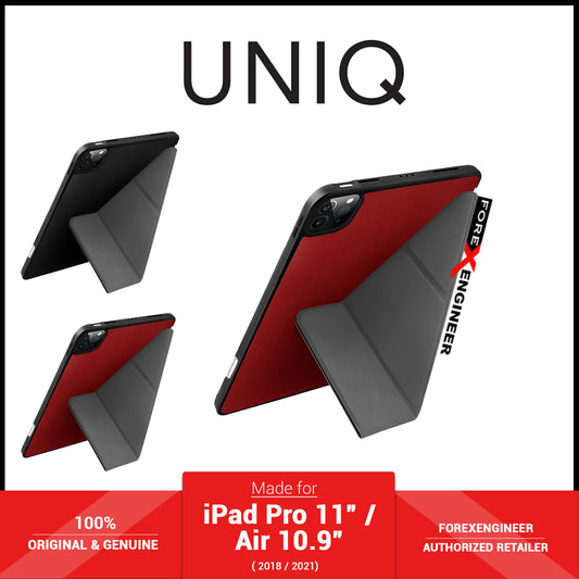 [RACKV2_CLEARANCE] UNIQ New Transforma for iPad Pro 11" - Air 10.9" ( 2022 - 2018 ) M1 Chip - Antimicrobial - Red (Barcode: 8886463677414 )