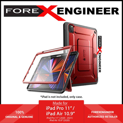 Supcase Unicorn Beetle UB PRO for iPad Pro 11" ( 2020 - 2022 ) - iPad Air 10.9" ( 5th Gen ) ( 2022 ) with Build-in Screen Protector & Apple Pencil Holder - Metallic Red