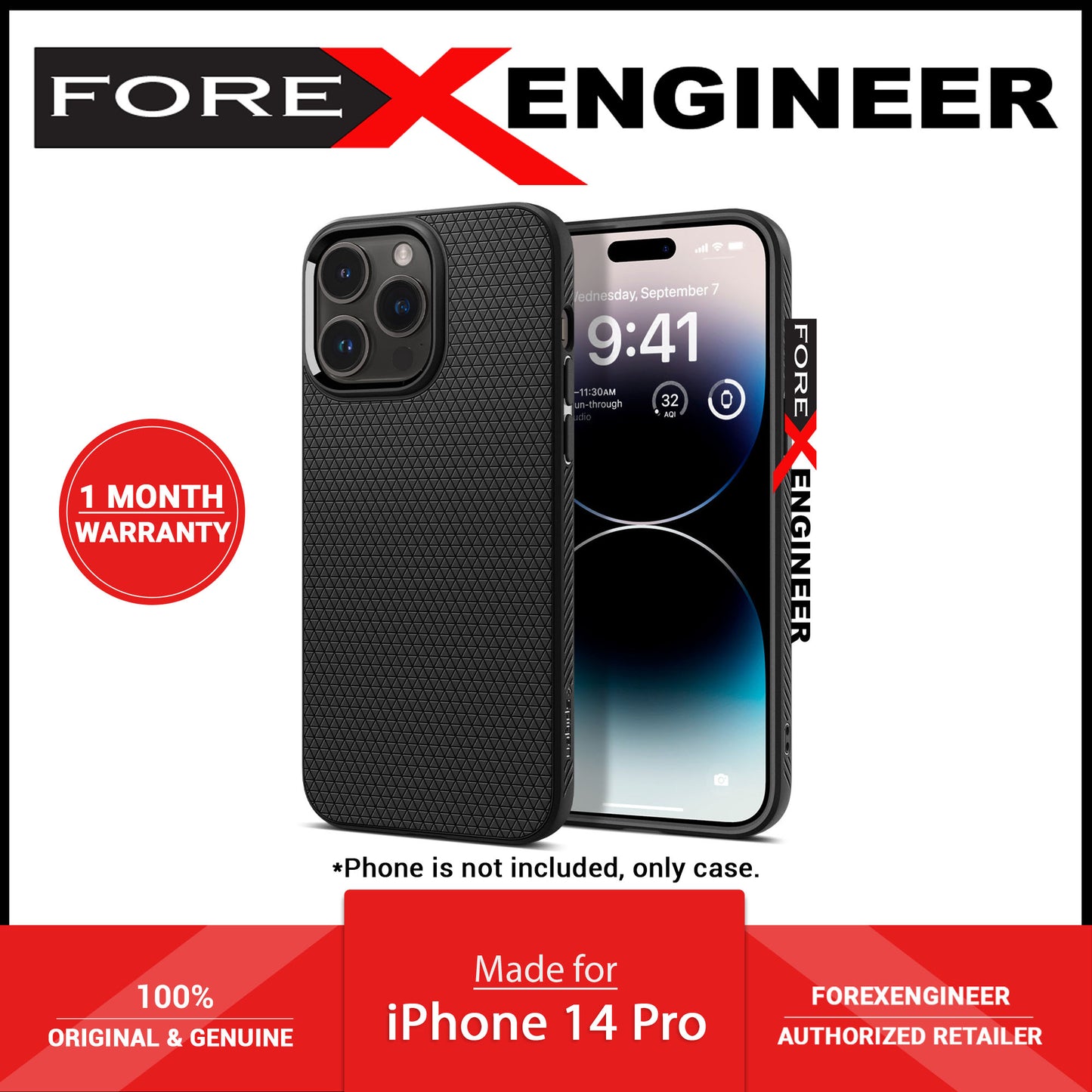 Spigen Liquid Air for iPhone 14 Pro - Matte Black (Barcode: 8809811864540 )