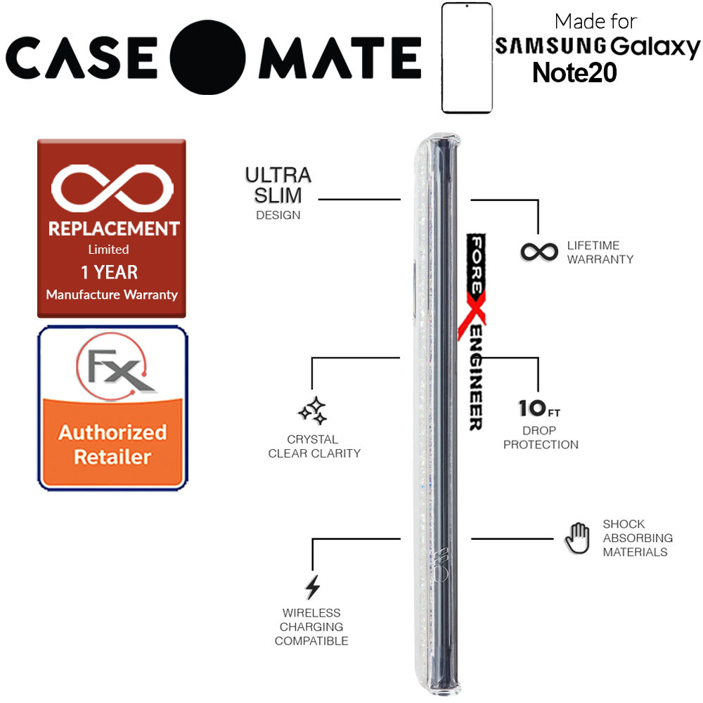 Case Mate Twinkle for Samsung Galaxy Note 20 5G 2020 - with Micropel antimicrobial protection - Stardust Color ( Barcode : 846127195225 )