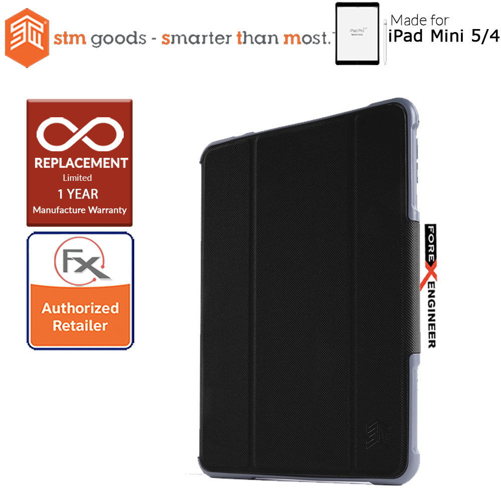 STM Dux Plus Duo for iPad Mini 5 - Mini 4 - Black Color ( Barcode: 765951763632 )